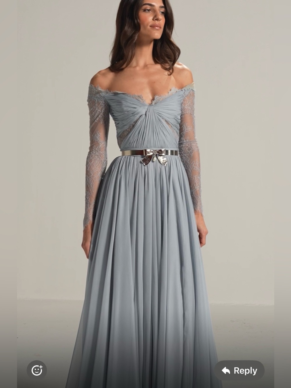 Tony Ward Couture Blue Lace Mousseline Gown-worn twice and in perfect condition!